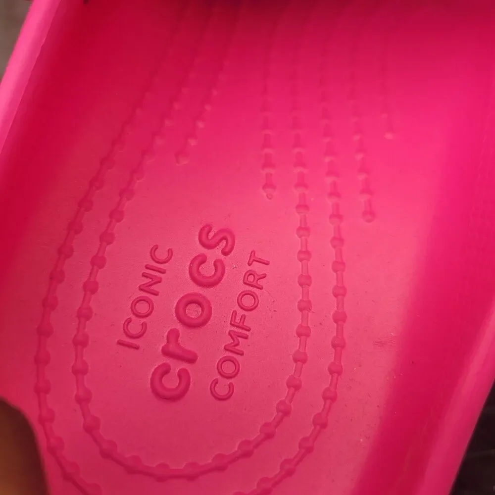 Crocs Mega Crush Slingback High Women's Size 7 Pink Platform Sandals